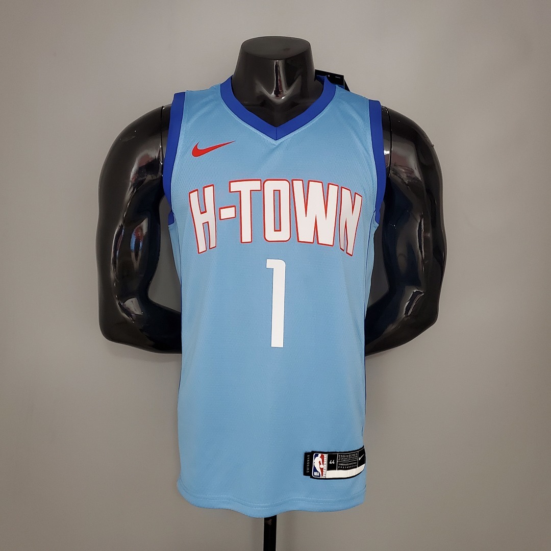 McCRADY#1 2021 Rockets City Edition Blue NBA Jersey S-XXL