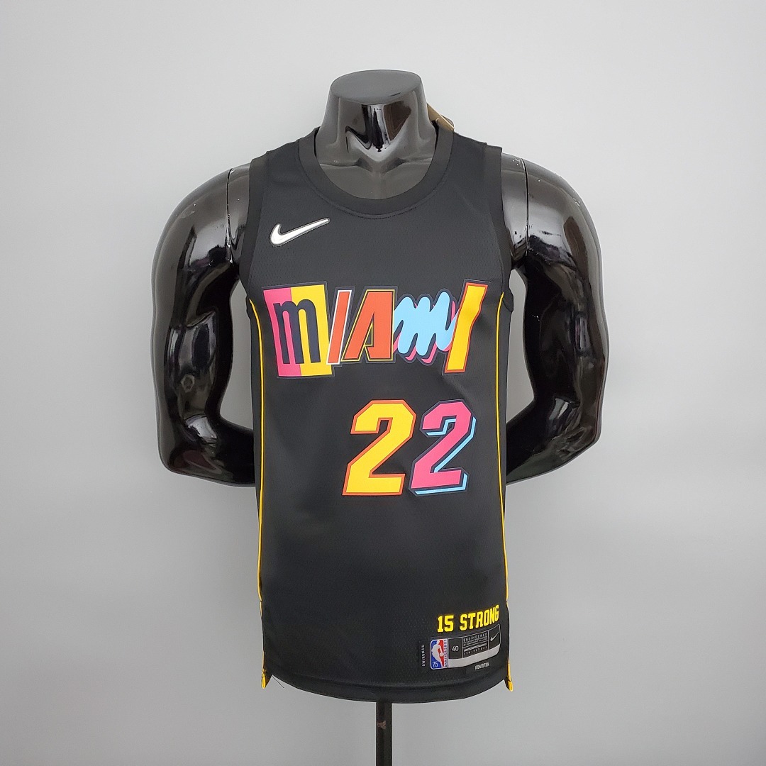 2022 Season Butler #22 Heat City Edition Black NBA Jersey S-XXL