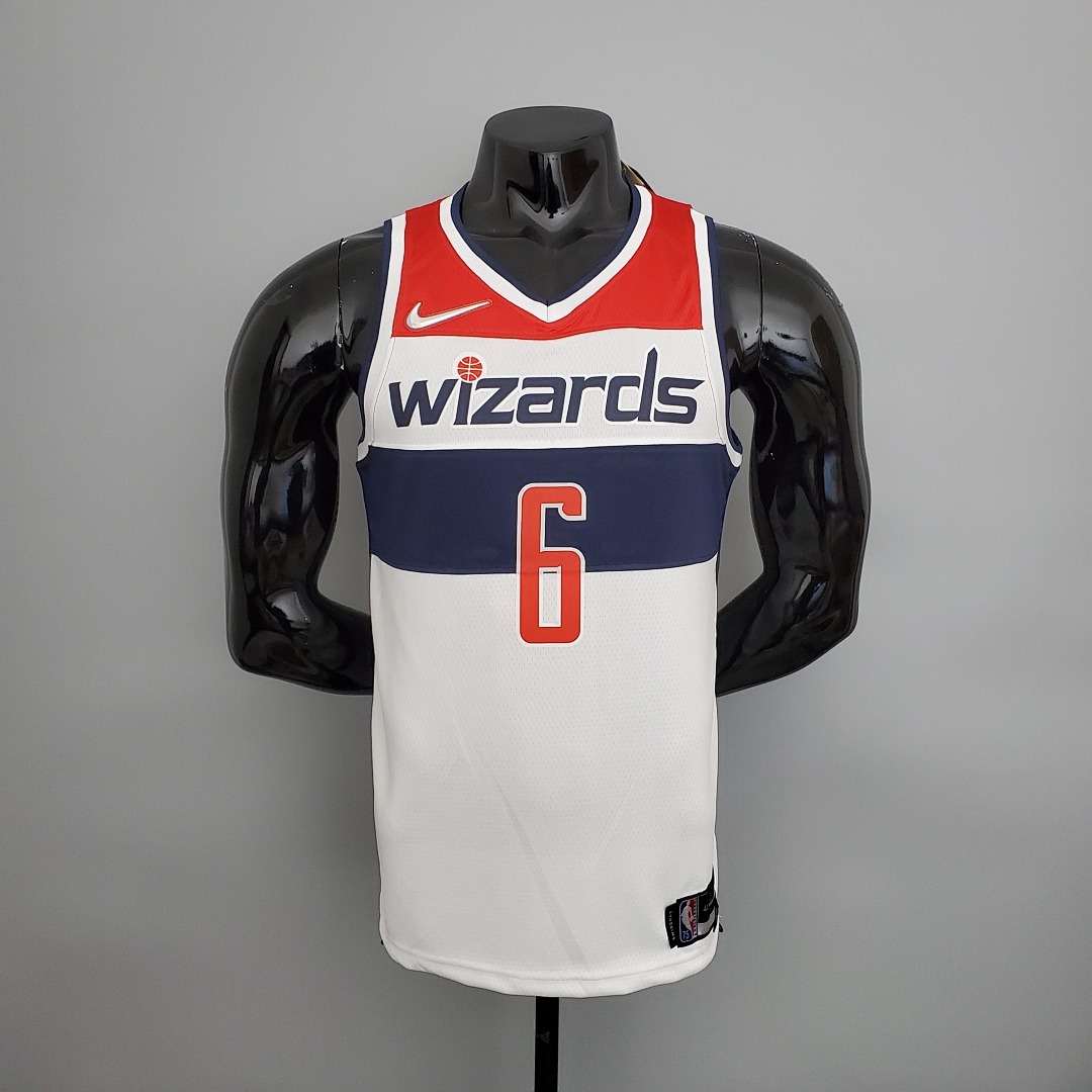 75th Anniversary Harrell #6 Wizards Black Red White NBA Jersey S-XXL