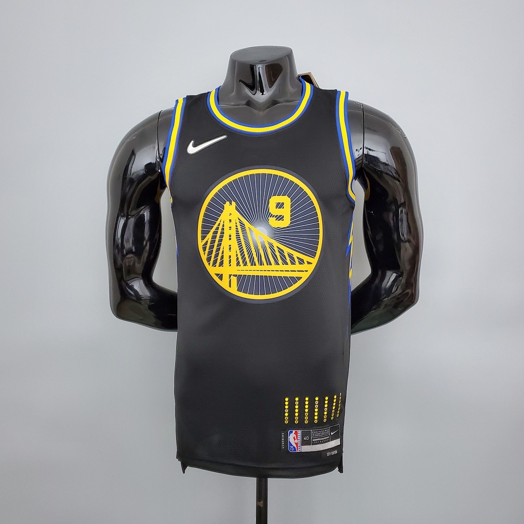 2022 75th Anniversary Iguodala #9 Warriors City Edition Black NBA Jersey S-XXL