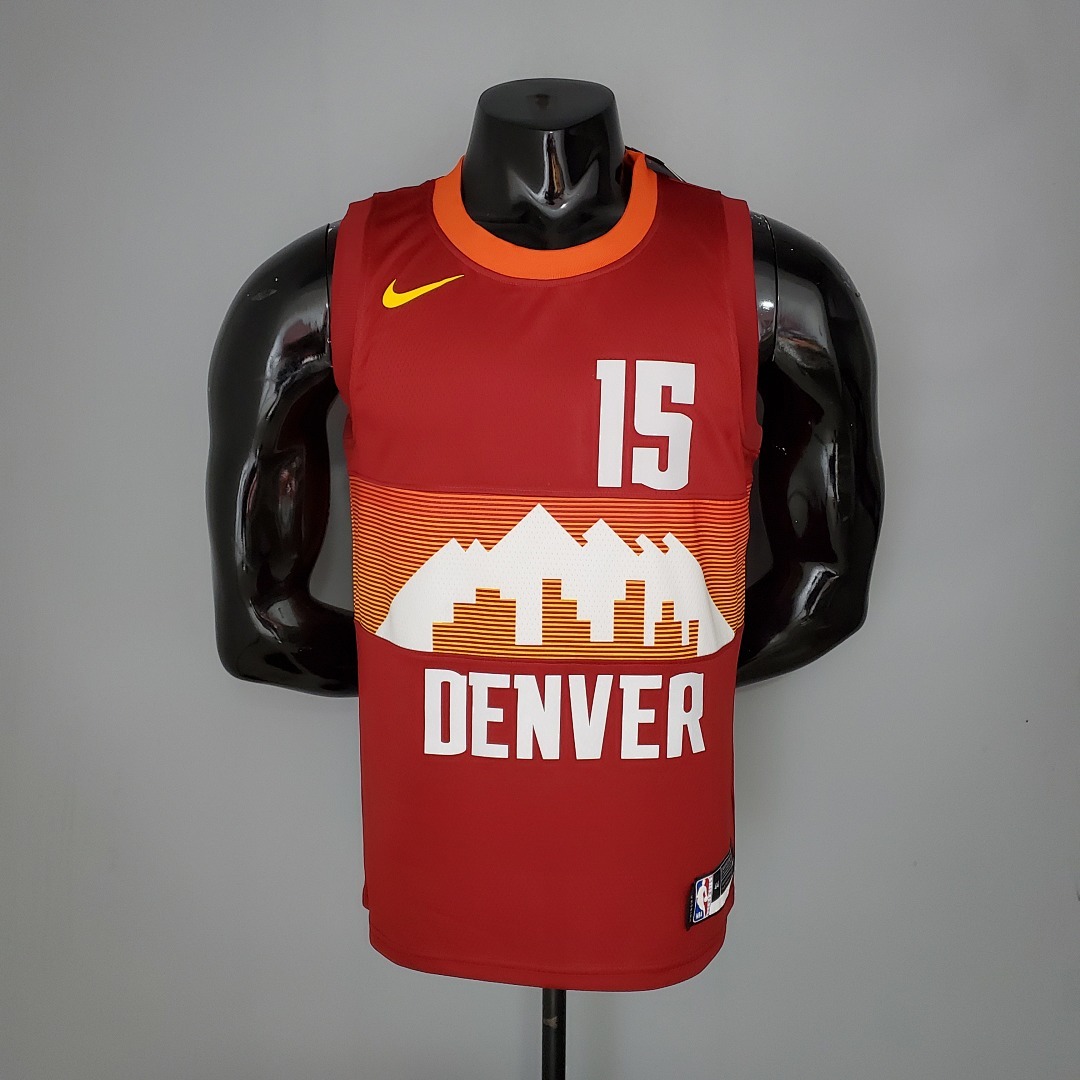 2021 JOKIC#15 Nuggets City Edition Red NBA Jersey S-XXL