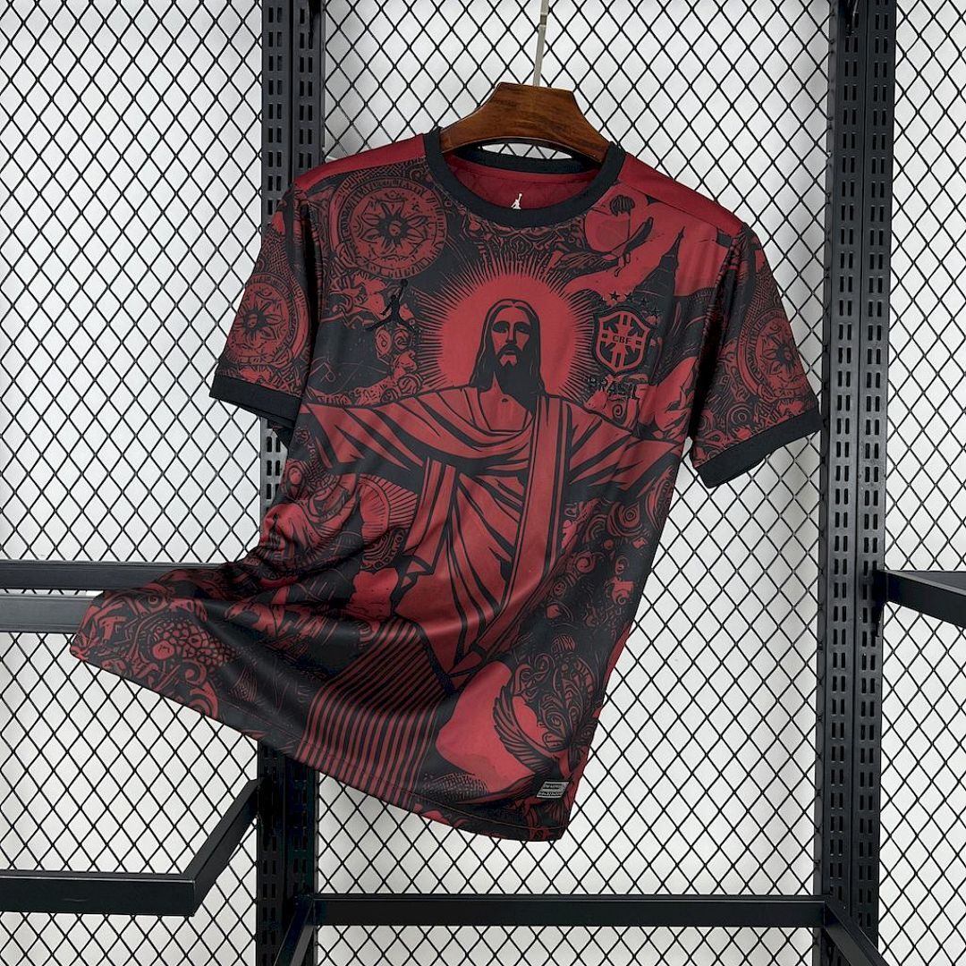 Brazil 2025/26 Jordan Black and Red Special Edition Jersey