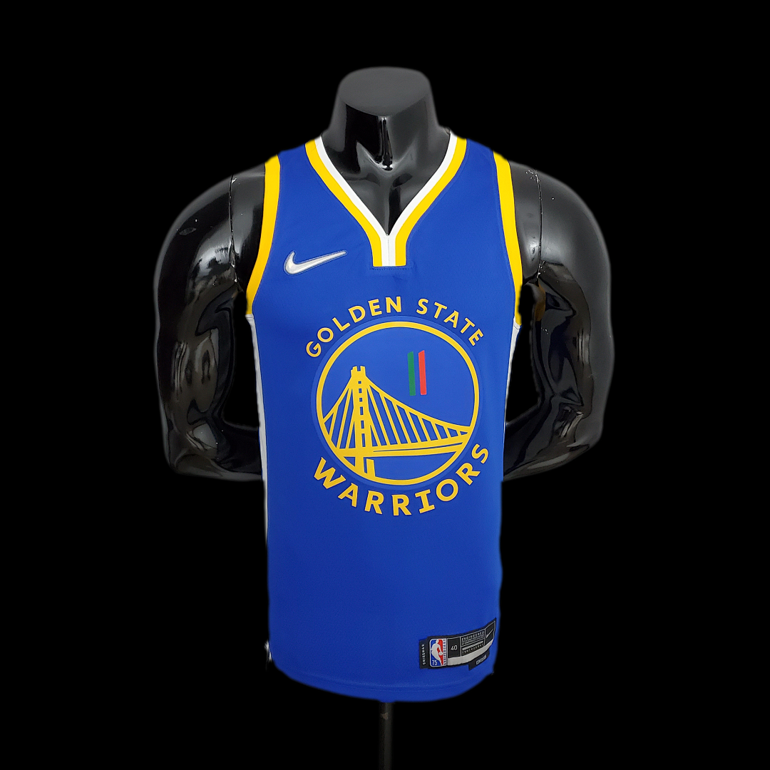 75th Anniversary Golden State Warriors Thompson #11 Mexico Edition Blue NBA Jersey S-XXL