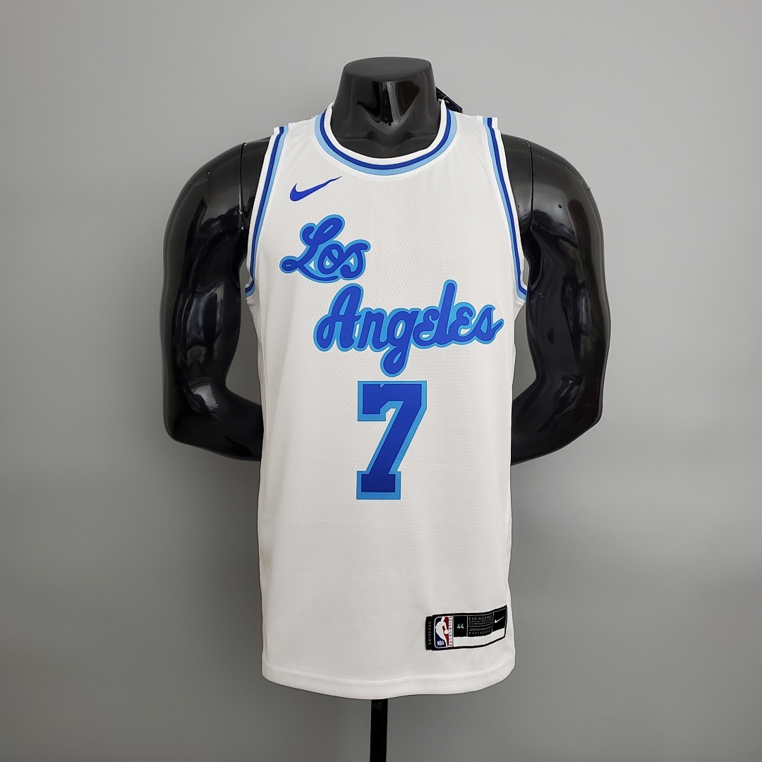 Lakers Anthony#7 Latin Night (High Head) White NBA Jersey S-XXL