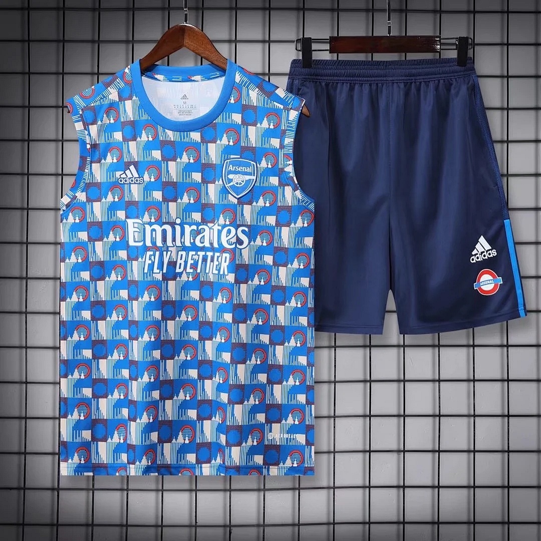 22/23 Arsenal Pre-match Training Blue Vest S-XXL
