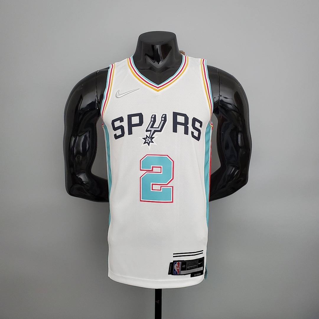 2022 season Leonard #2 Spurs City Edition white NBA jersey S-XXL