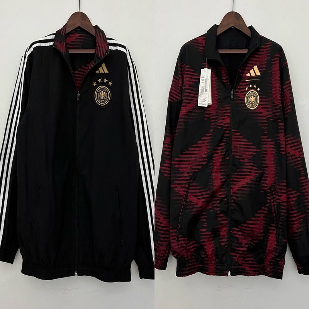 2022 Germany Trench Coat Reversible Black and Red S-XXL