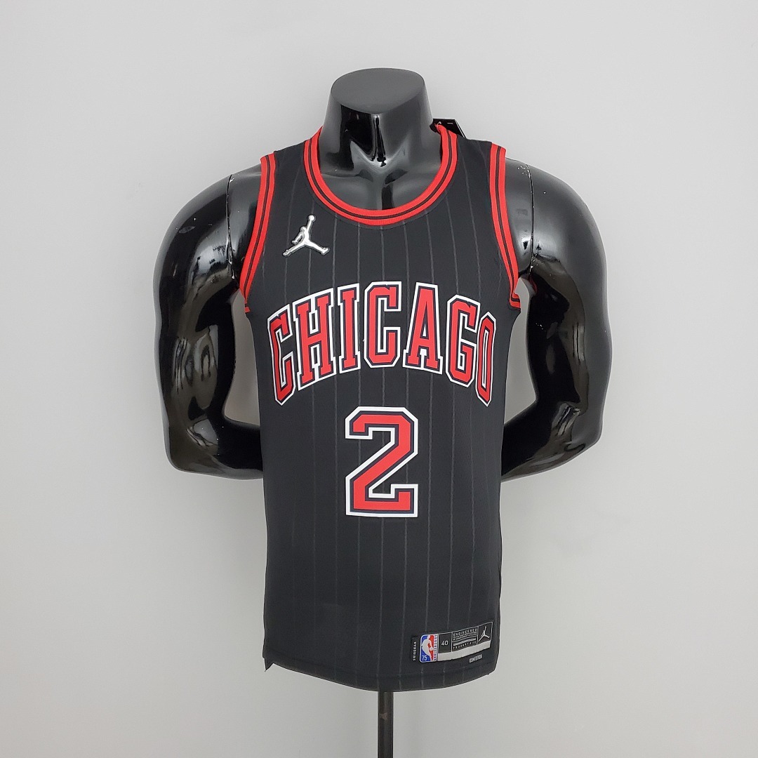 75th Anniversary Ball #2 Bulls Flyers Black NBA Jersey S-XXL