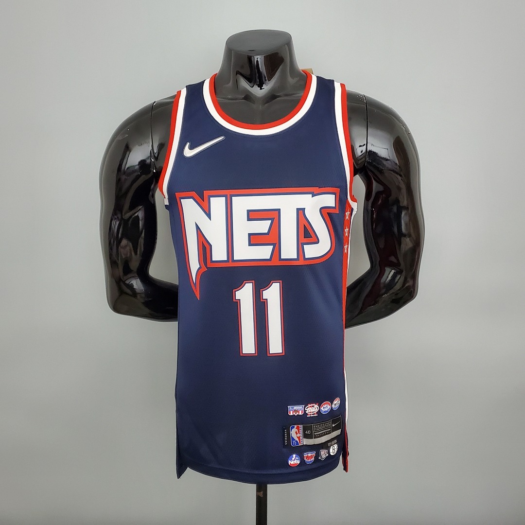 2022 75th Anniversary Irving #11 Nets City Edition Royal Blue NBA Jersey S-XXL