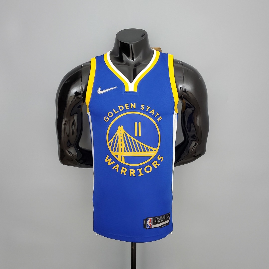 75th Anniversary THOMPSON#11 Warriors Blue NBA Jersey S-XXL