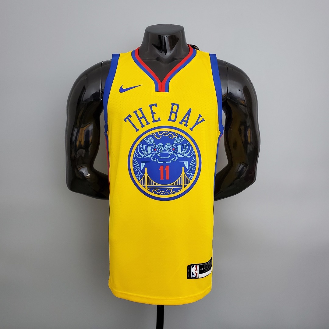 2018 Thompson#11 Chinese Dragon Robe Yellow NBA Jersey S-XXL