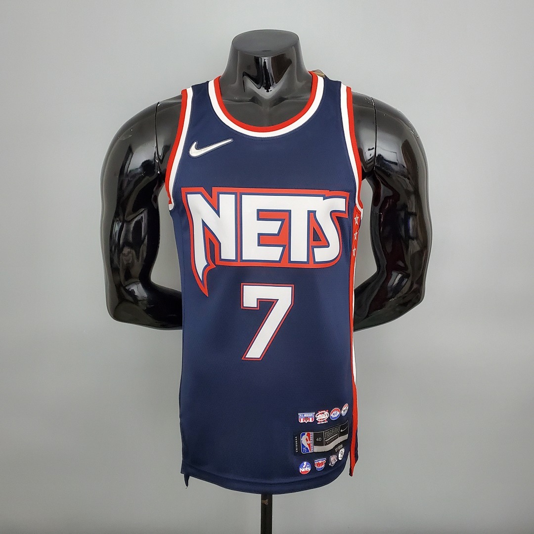 2022 75th Anniversary Durant #7 Nets City Edition Royal Blue NBA Jersey S-XXL