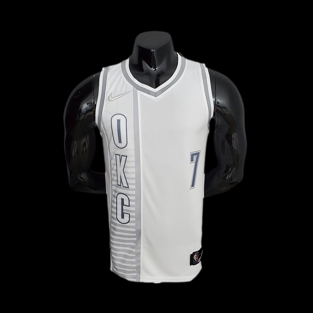 75th Anniversary 2202 Season Oklahoma City Thunder ANTHONY#7 City Edition White NBA Jersey S-XXL