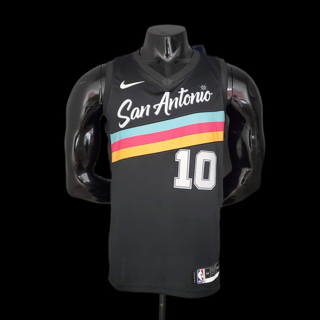 New DeROZAN#10 season Spurs City Edition black NBA jersey S-XXL