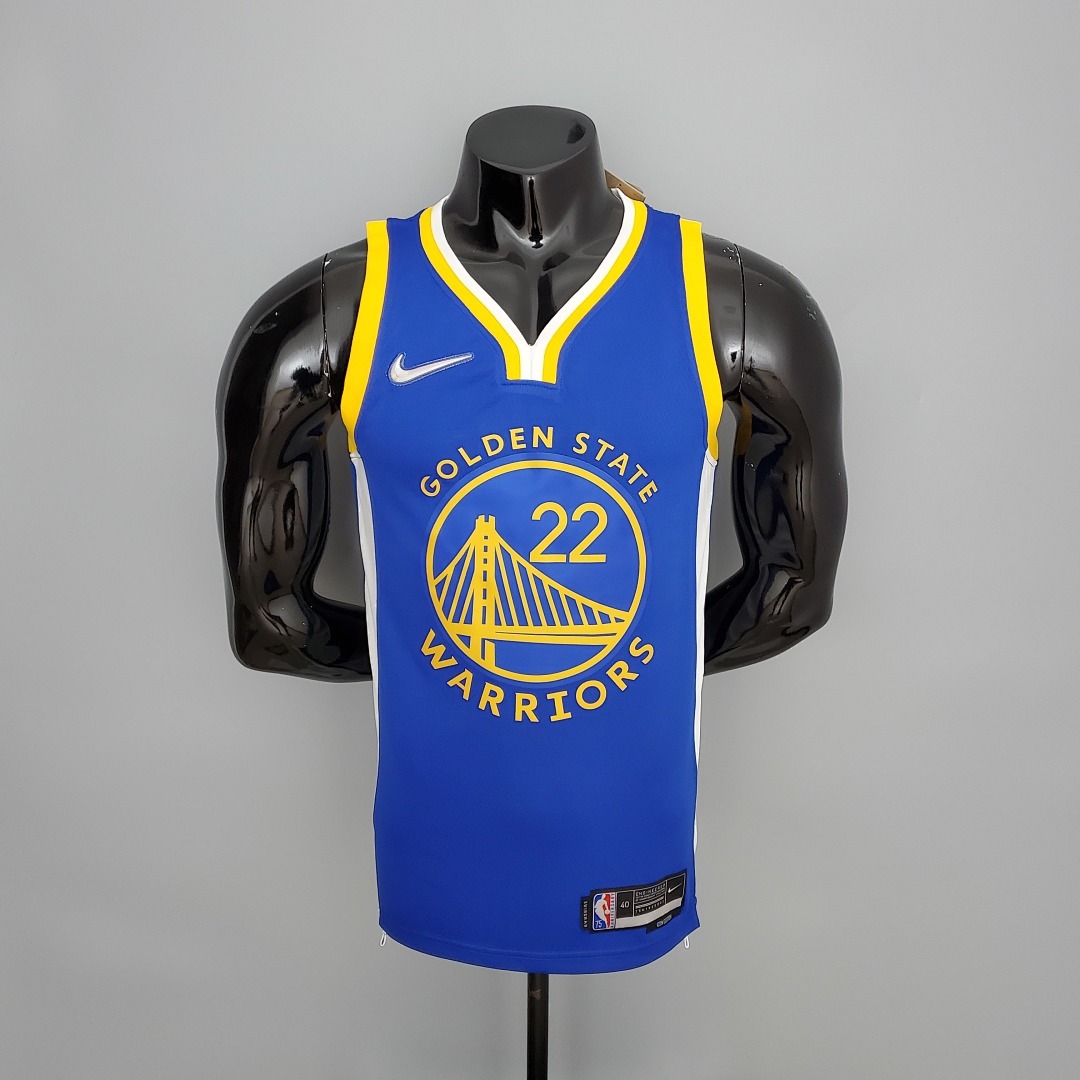 75th Anniversary WIGGINS#22 Warriors Blue NBA Jersey S-XXL