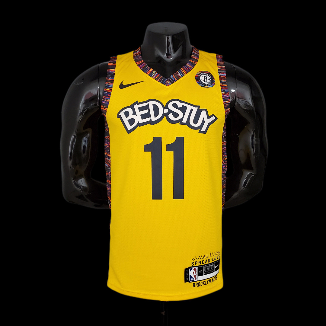 IRVING#11 Brooklyn Nets Commemorative Edition Yellow NBA jersey Size:S-XXL