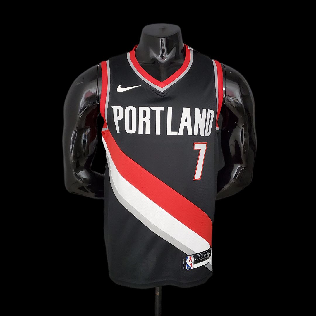 2021 ROY#7 Trail Blazers Home black NBA Jersey S-XXL