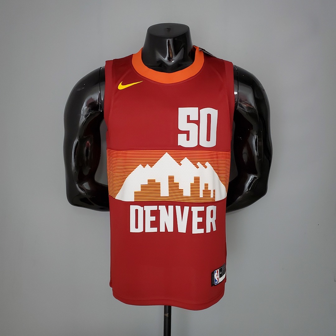2021 GORDON#50 Nuggets City Edition Red NBA Jersey S-XXL