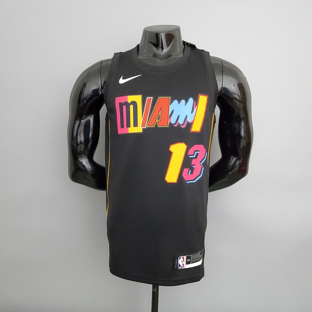2022 Season Heat Adebayor #13 City Edition Black NBA Jersey S-XXL