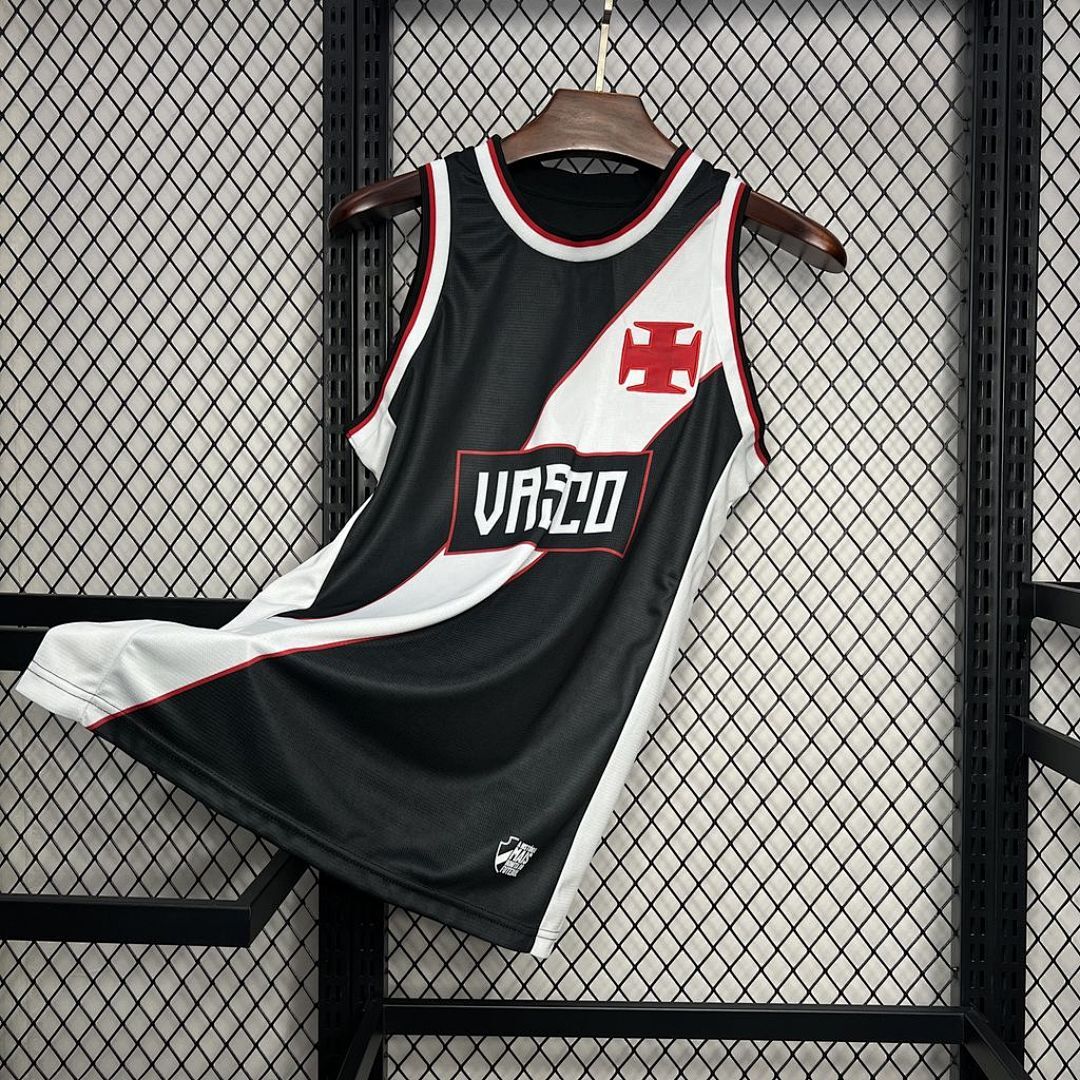 Vasco Da Gama 2000 Home Retro Black Sleeveless S-XXXXL