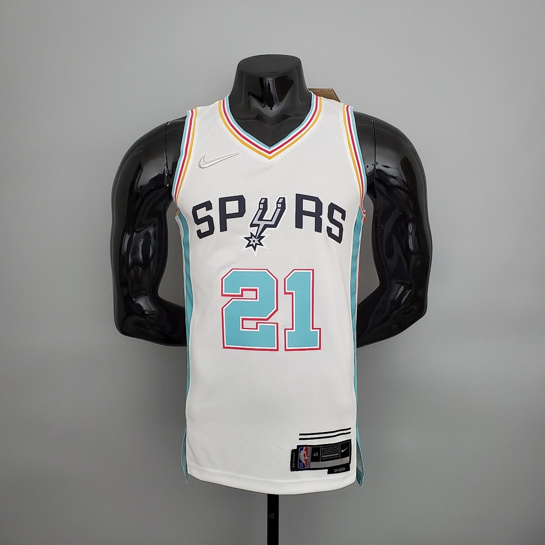 2022 Season Duncan #21 Spurs City Edition White NBA Jersey S-XXL