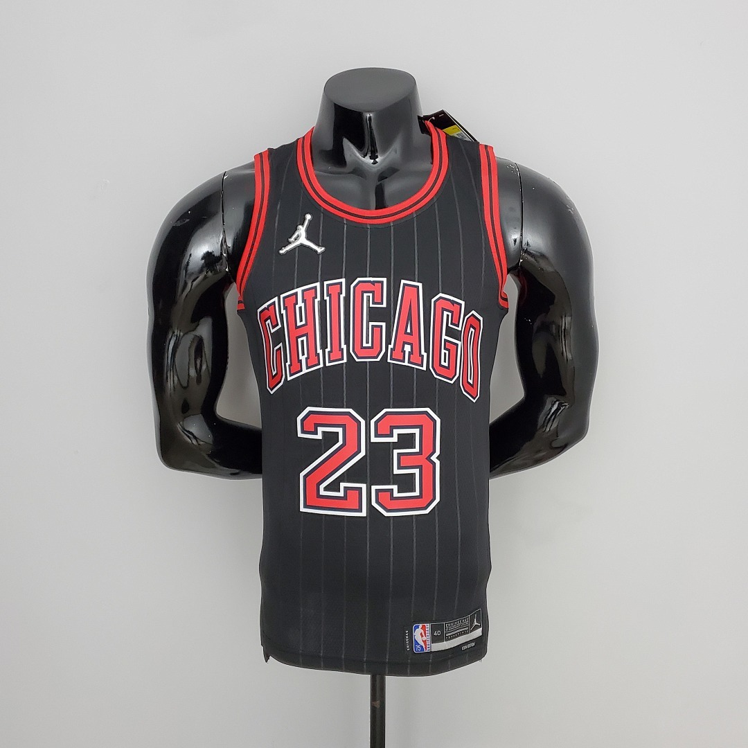 75th Anniversary Jordan #23 Bulls Flyers Black NBA Jersey S-XXL