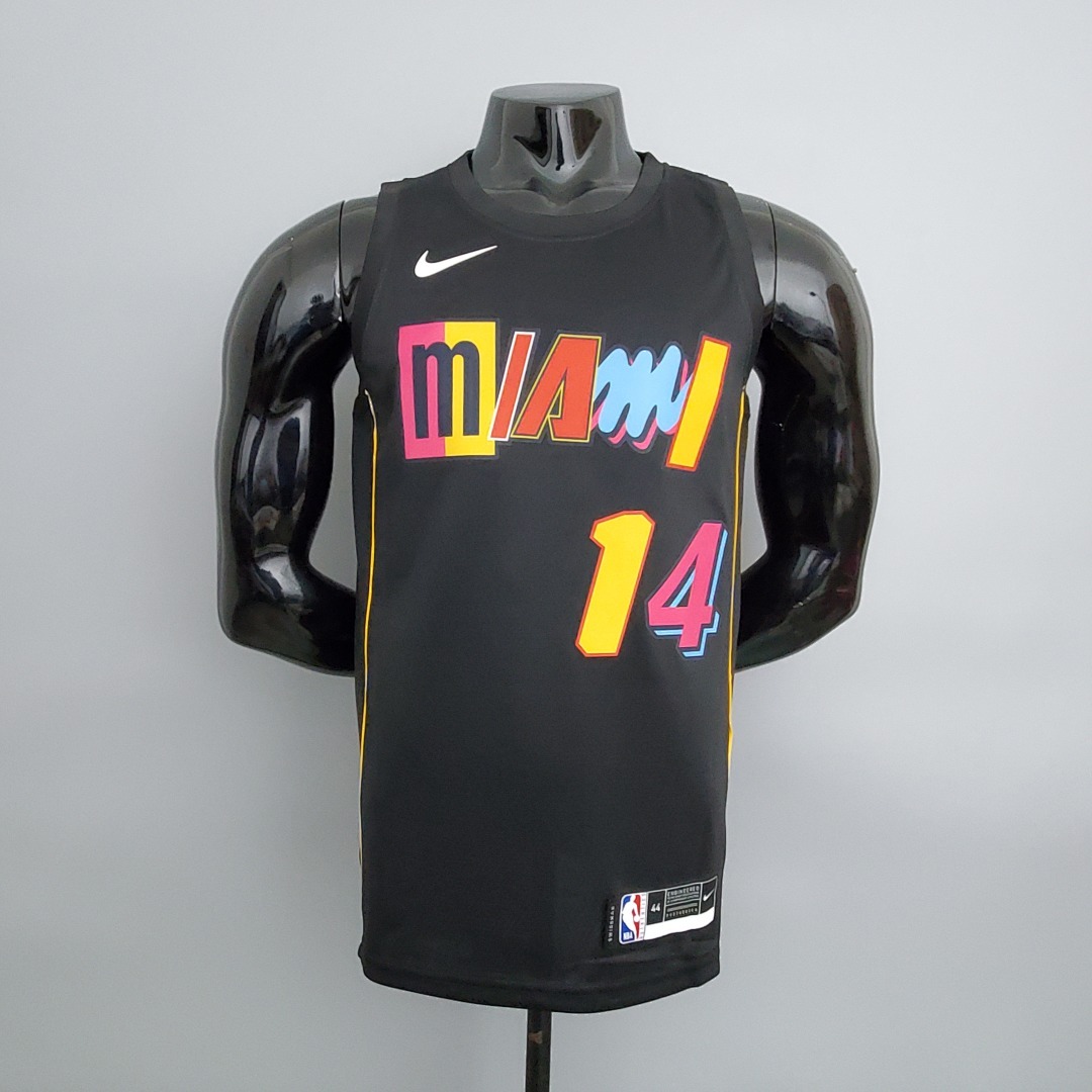 2022 Season Heat Team Herro #14 City Edition Black NBA Jersey S-XXL