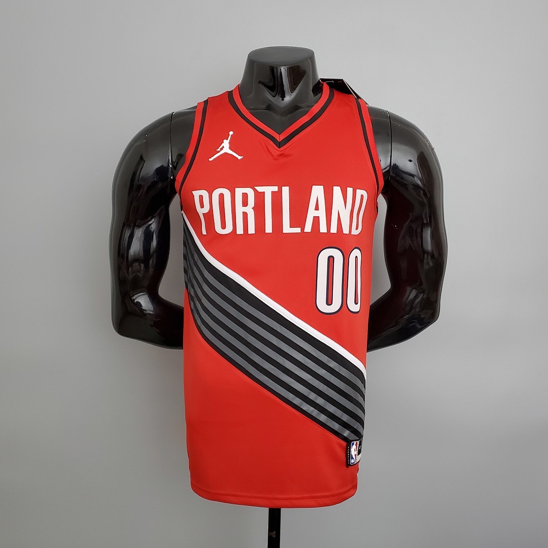 Trailblazer Anthony #00 (JORDAN style) red NBA jersey S-XXL