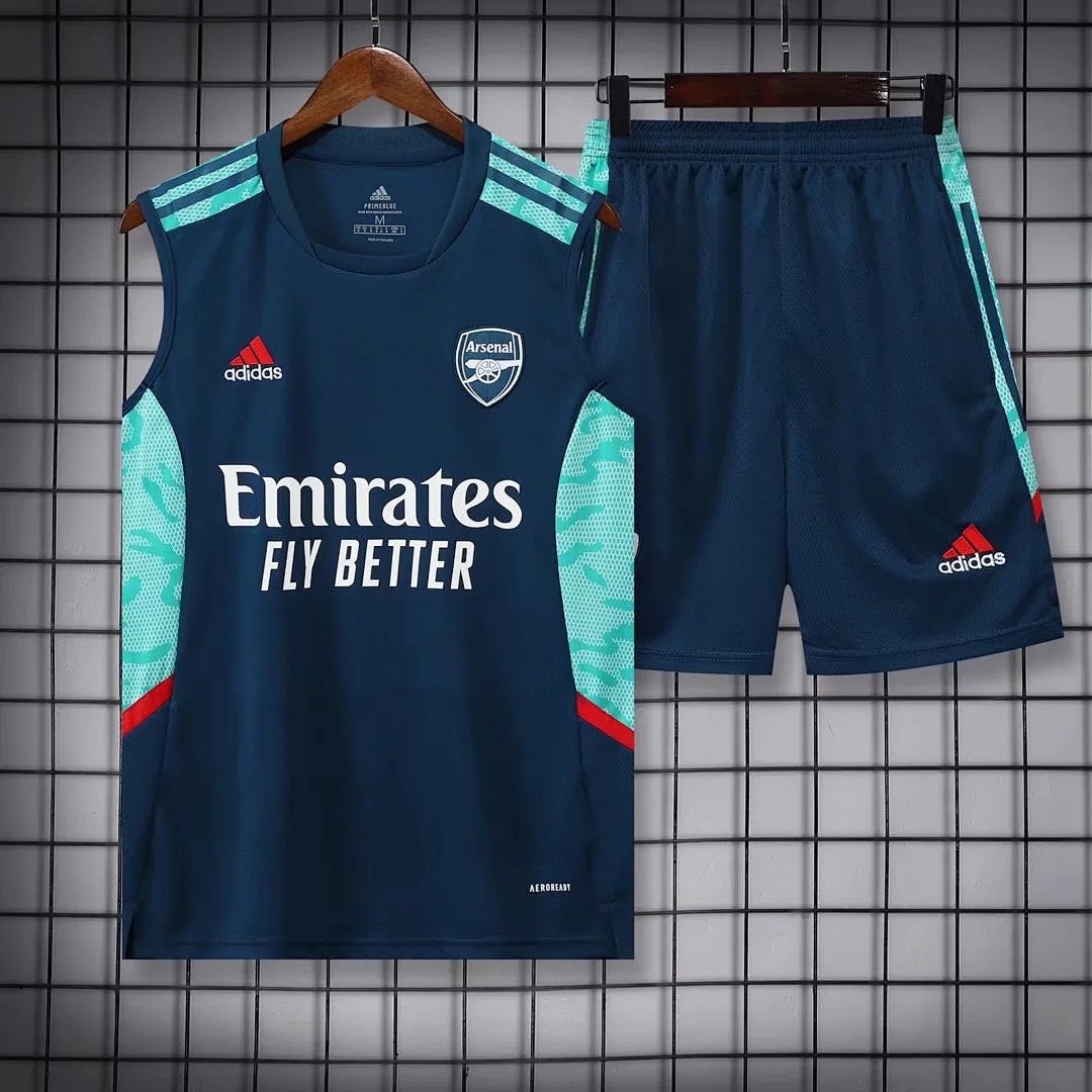 22/23 Arsenal Pre-match Training Suit Royal Blue Vest S-XXL