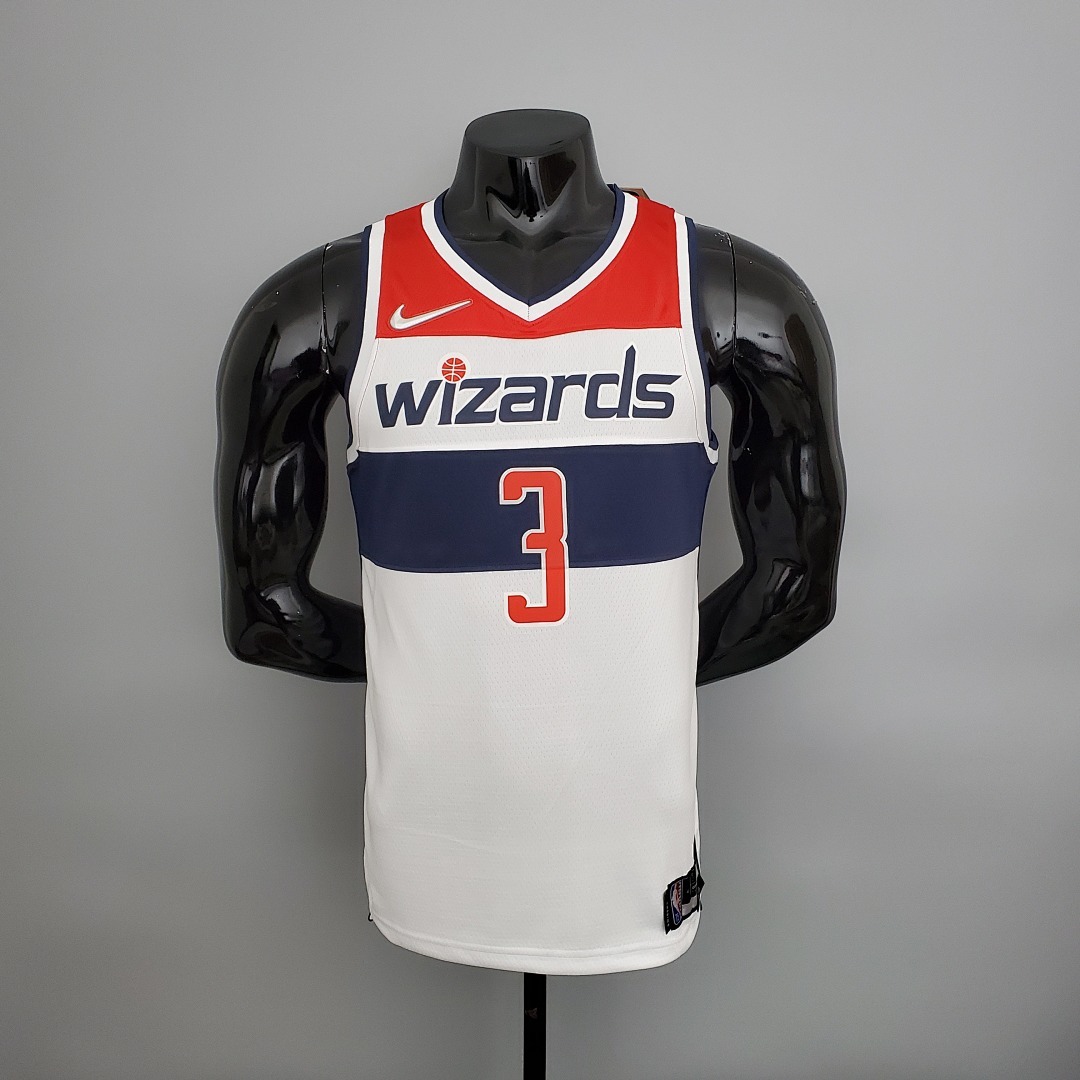 75th Anniversary beal#3 Wizards Black Red White NBA Jersey S-XXL