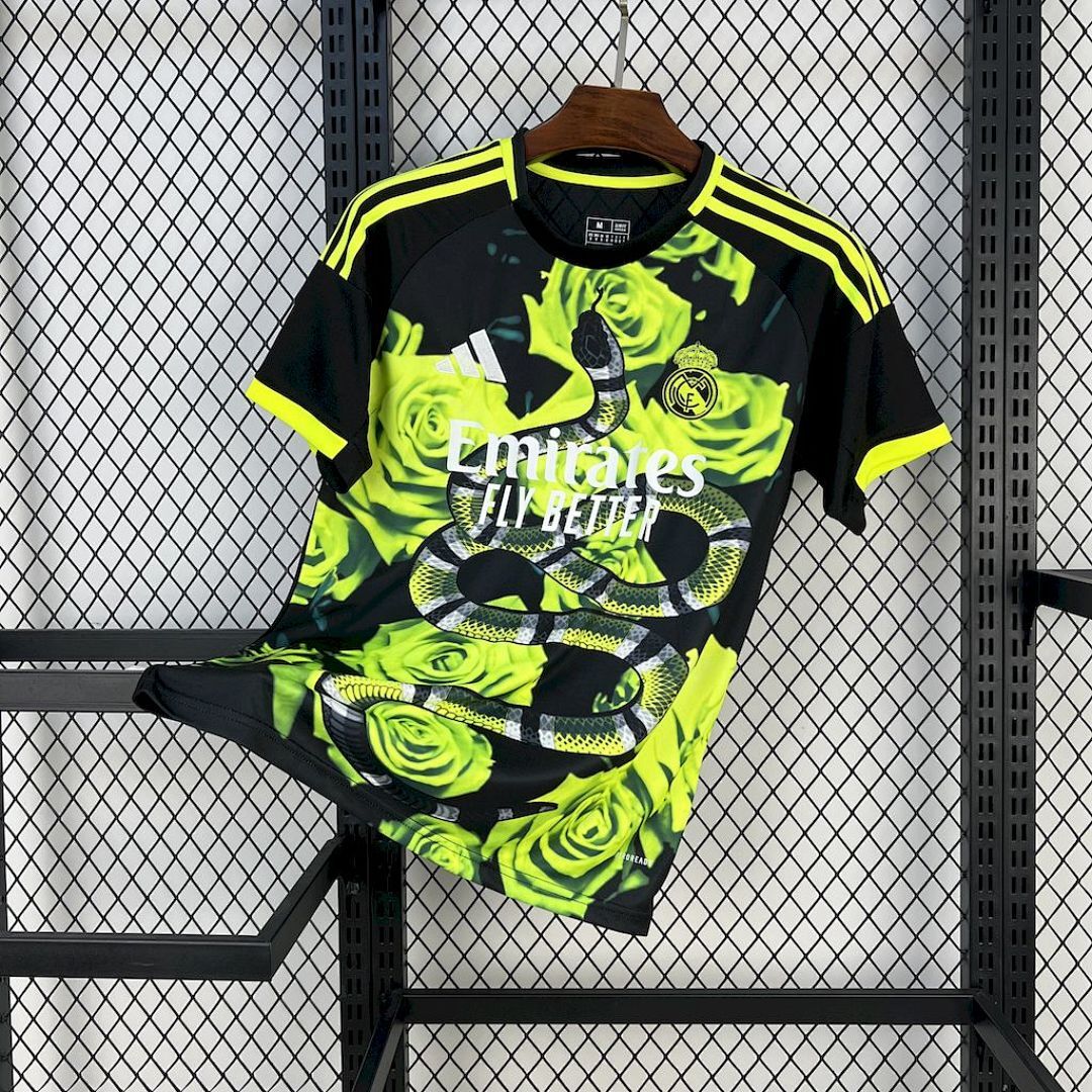 Real Madrid 2025/26 Green Rose Bamboo Leaf Green Jersey