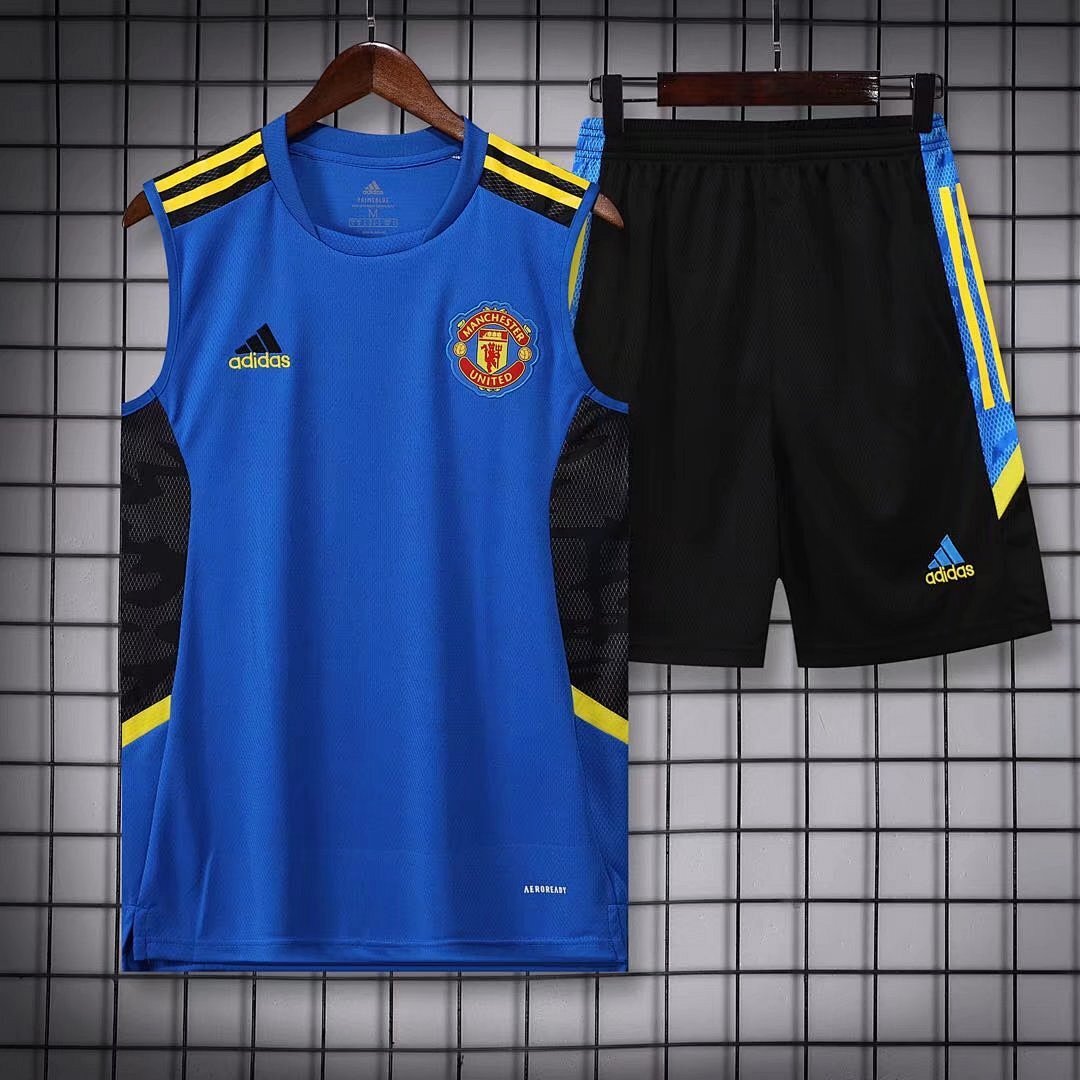 22/23 M-u Pre-Training Blue Vest S-XXL