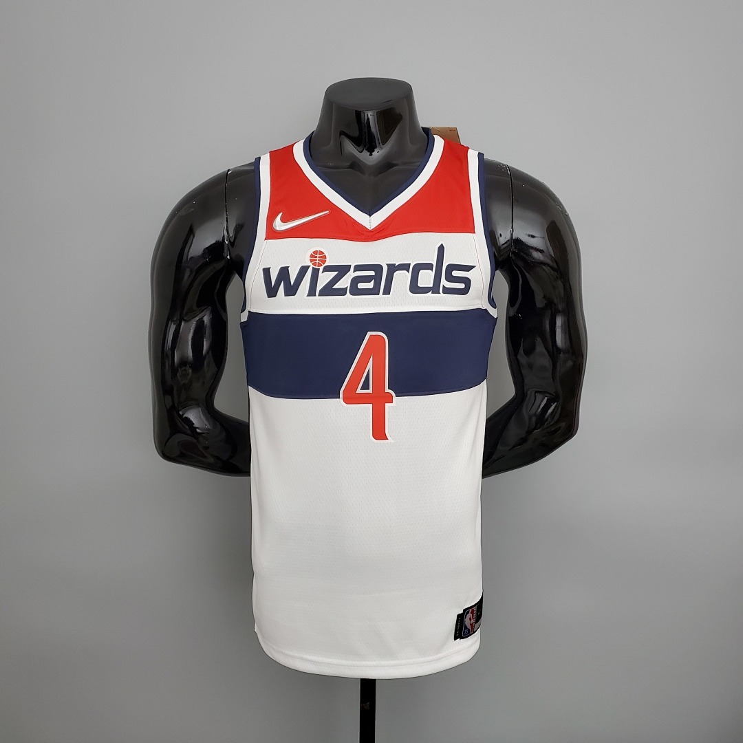 75th Anniversary wesbrook#4 Wizards Black Red White NBA Jersey S-XXL