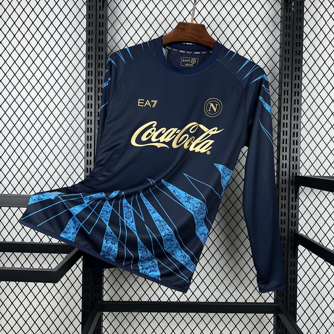 Mens Napoli 2025/26 Pre-match Long Sleeve Jersey