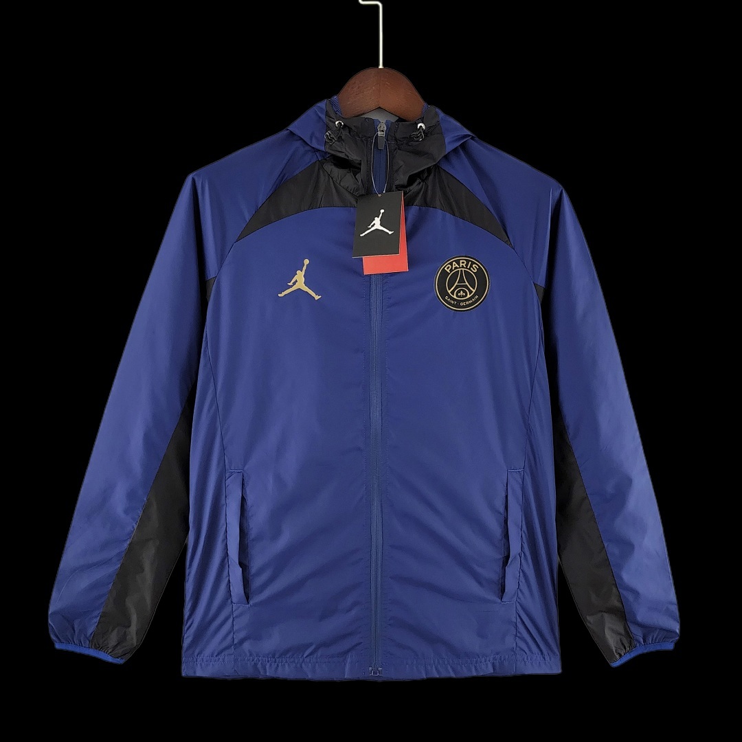 2022 PSG Windbreaker Jordan Logo Blue & Black S-XXL